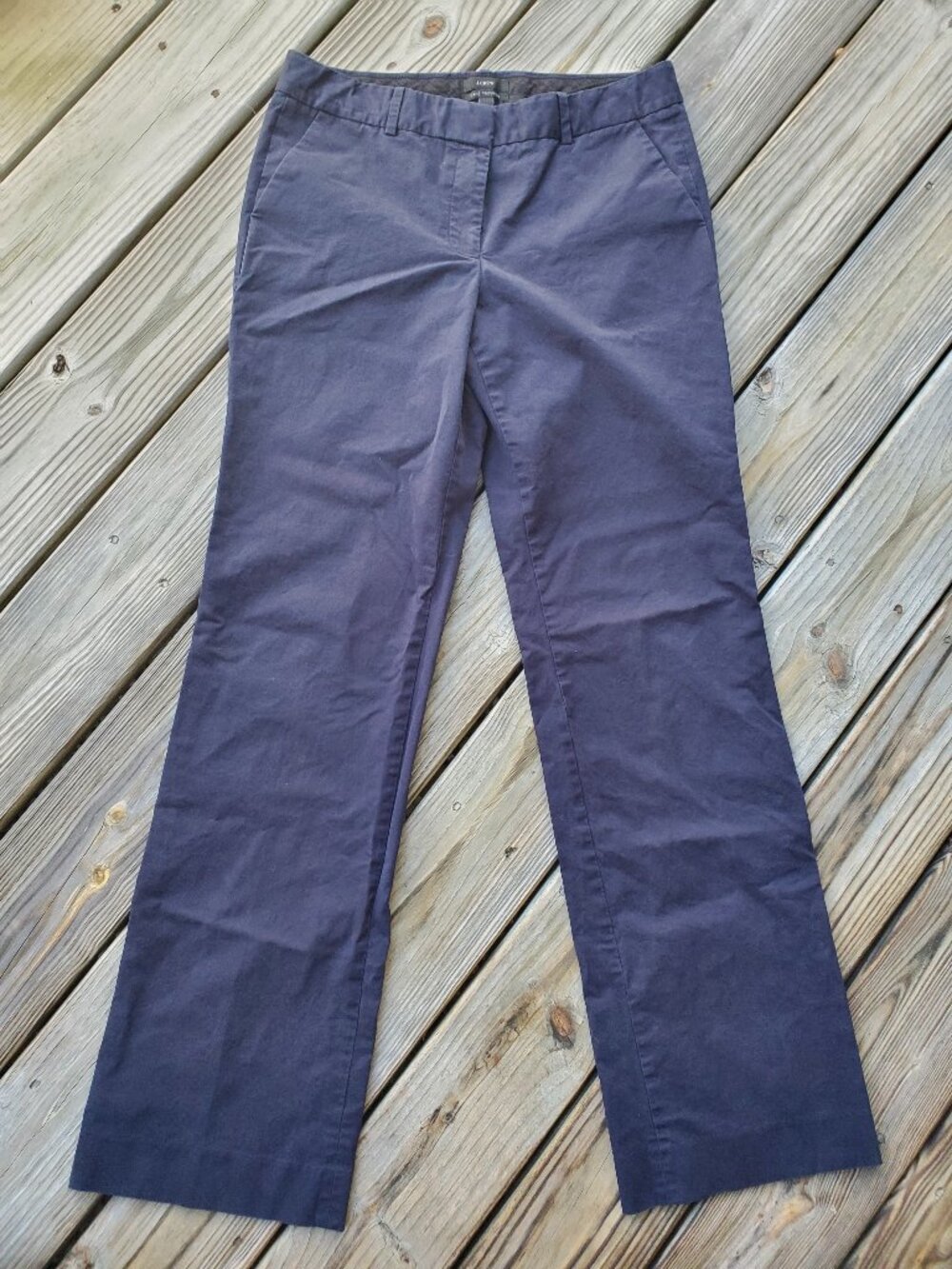 J. Crew Cafe Trouser Navy Women's 10 Tall